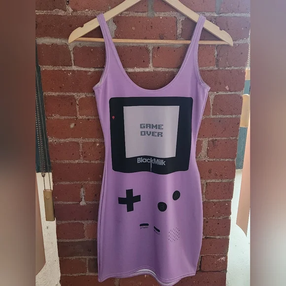 Lavender Gamer Bodycon Dress Blackmilk Clothing Small NWT - Picture 2 of 10